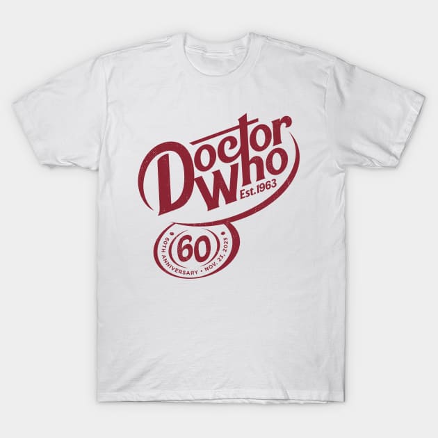 Dr. Pepper cosplaying as Doctor Who - Maroon T-Shirt by curtrjensen